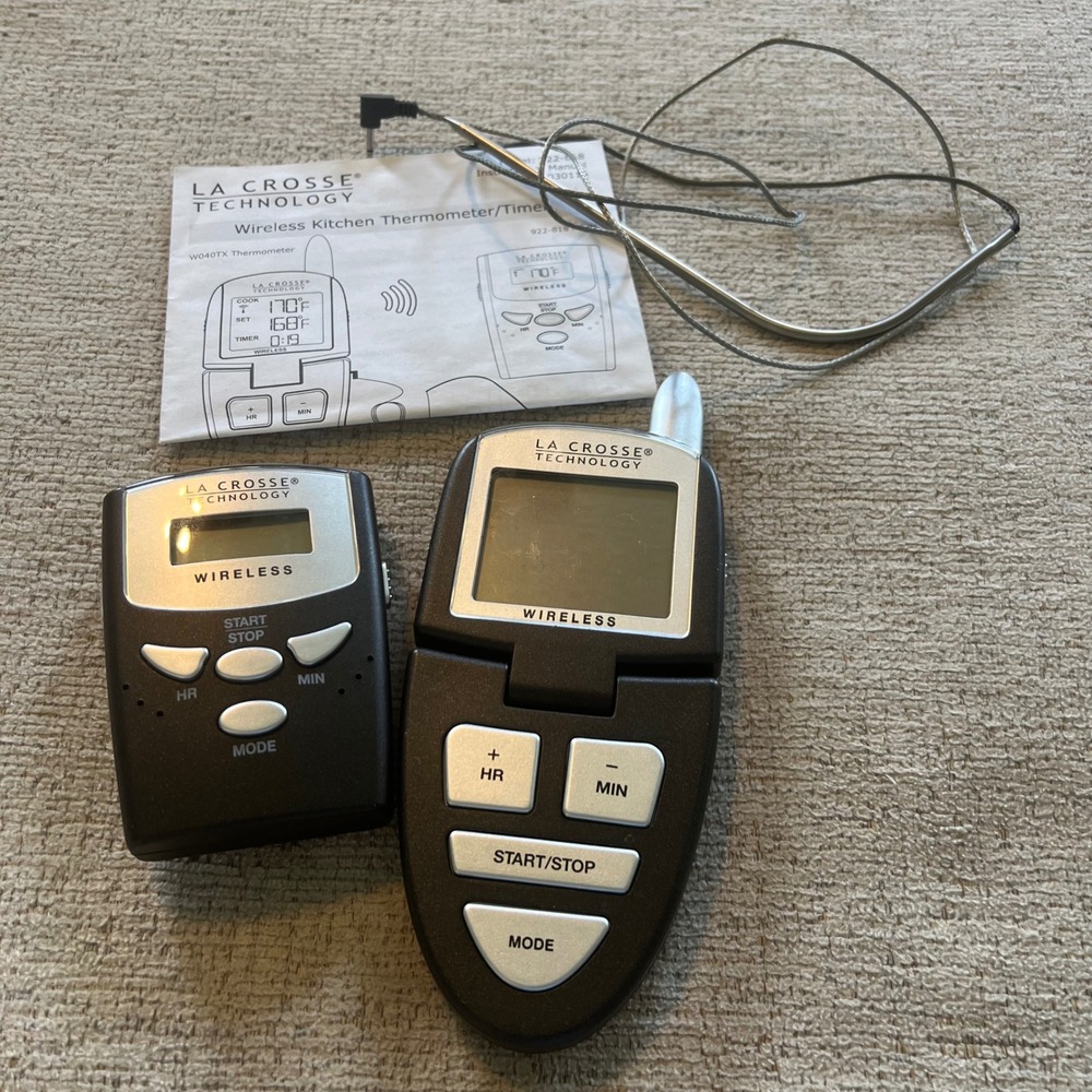 La Crosse Technology Wireless Kitchen Thermometer Timer 922-818 W040TX